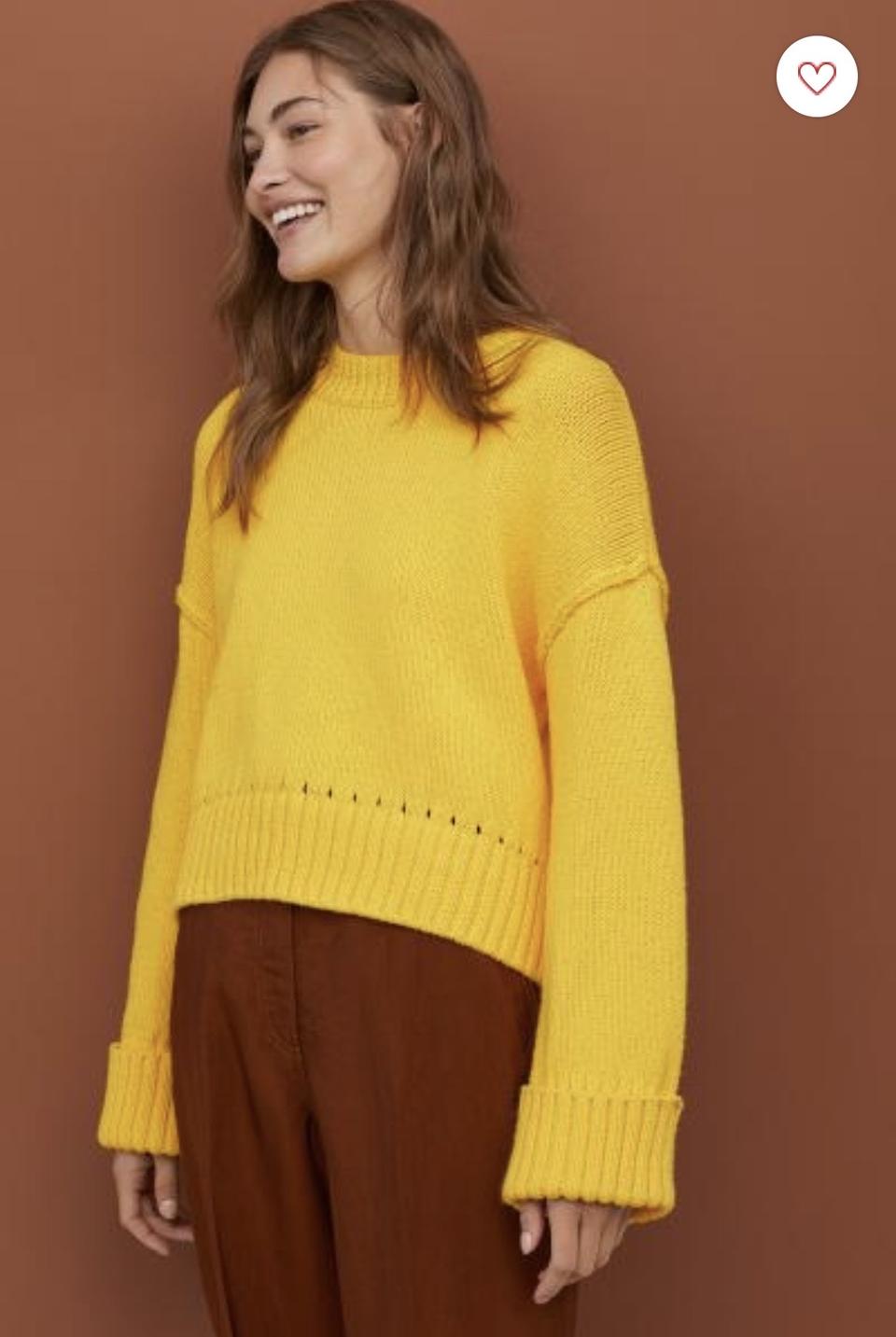 H&M 코튼 니트 스웨터