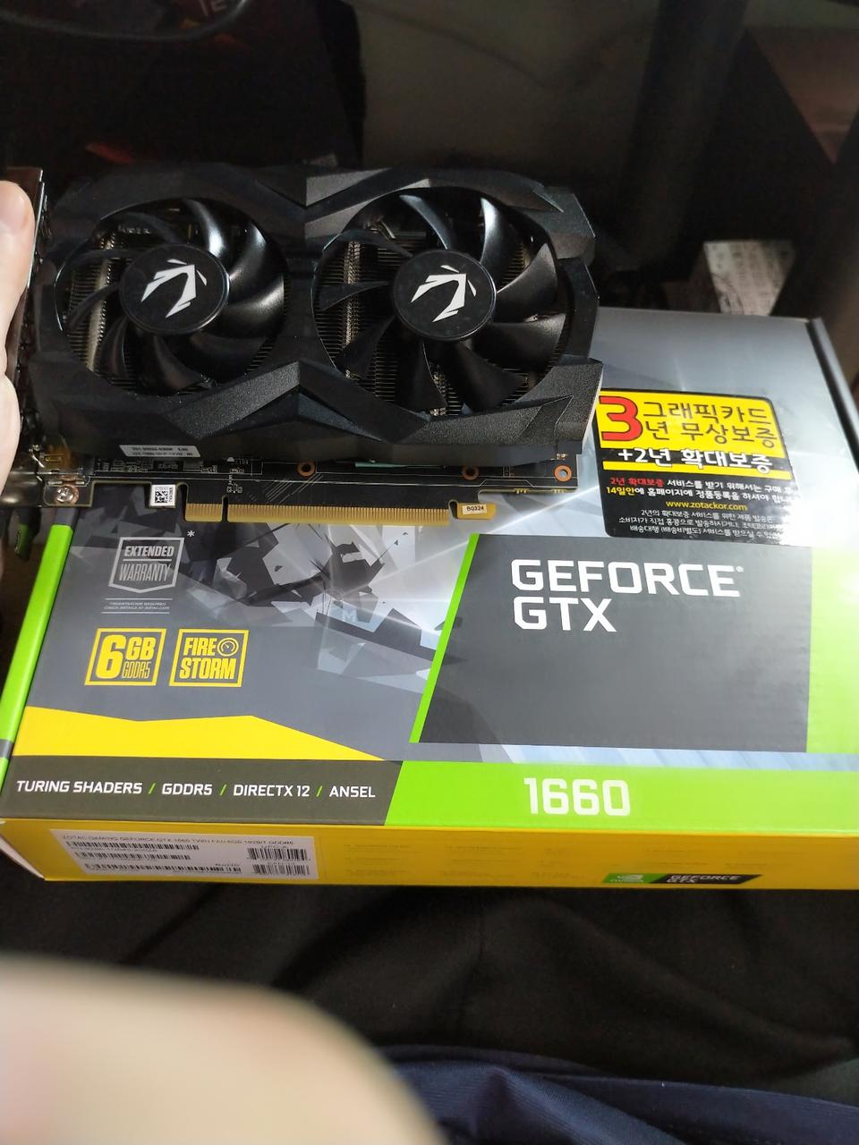 zotac geforce gtx 1660 6gb 그래픽카드 팝니다