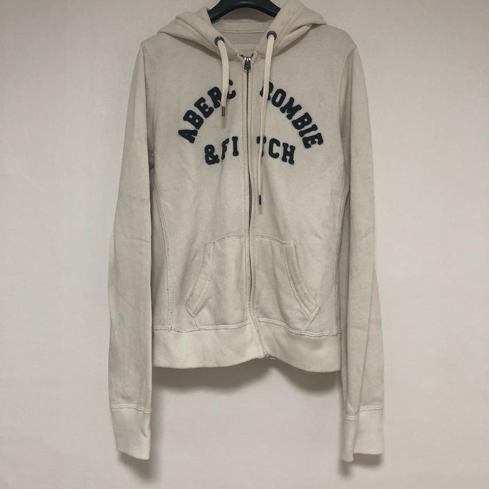 아베크롬비 후드 집업 여성용 M 사이즈 화이트 흰색