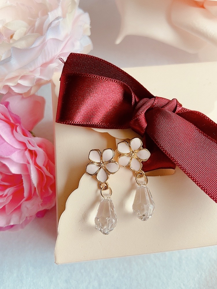 플라워 드롭 귀걸이