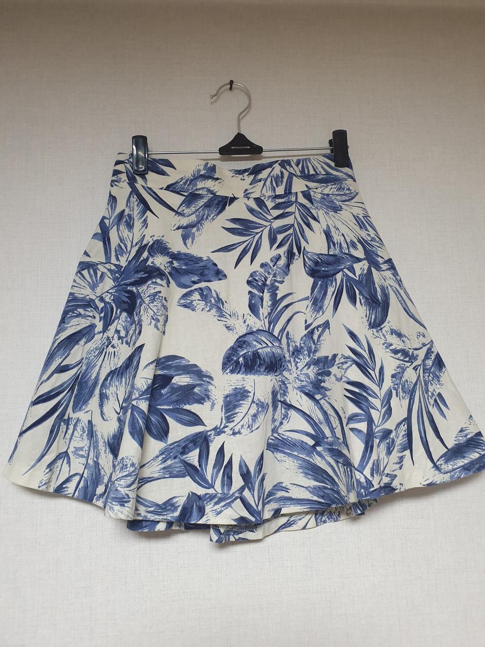 야자수 린넨 플레어스커트