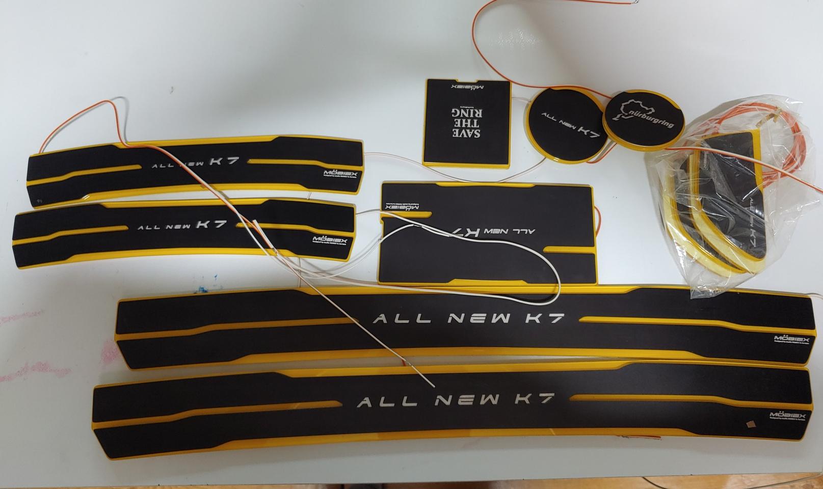 올뉴K7 도어스커프.도어캣치 .컵홀더 LED