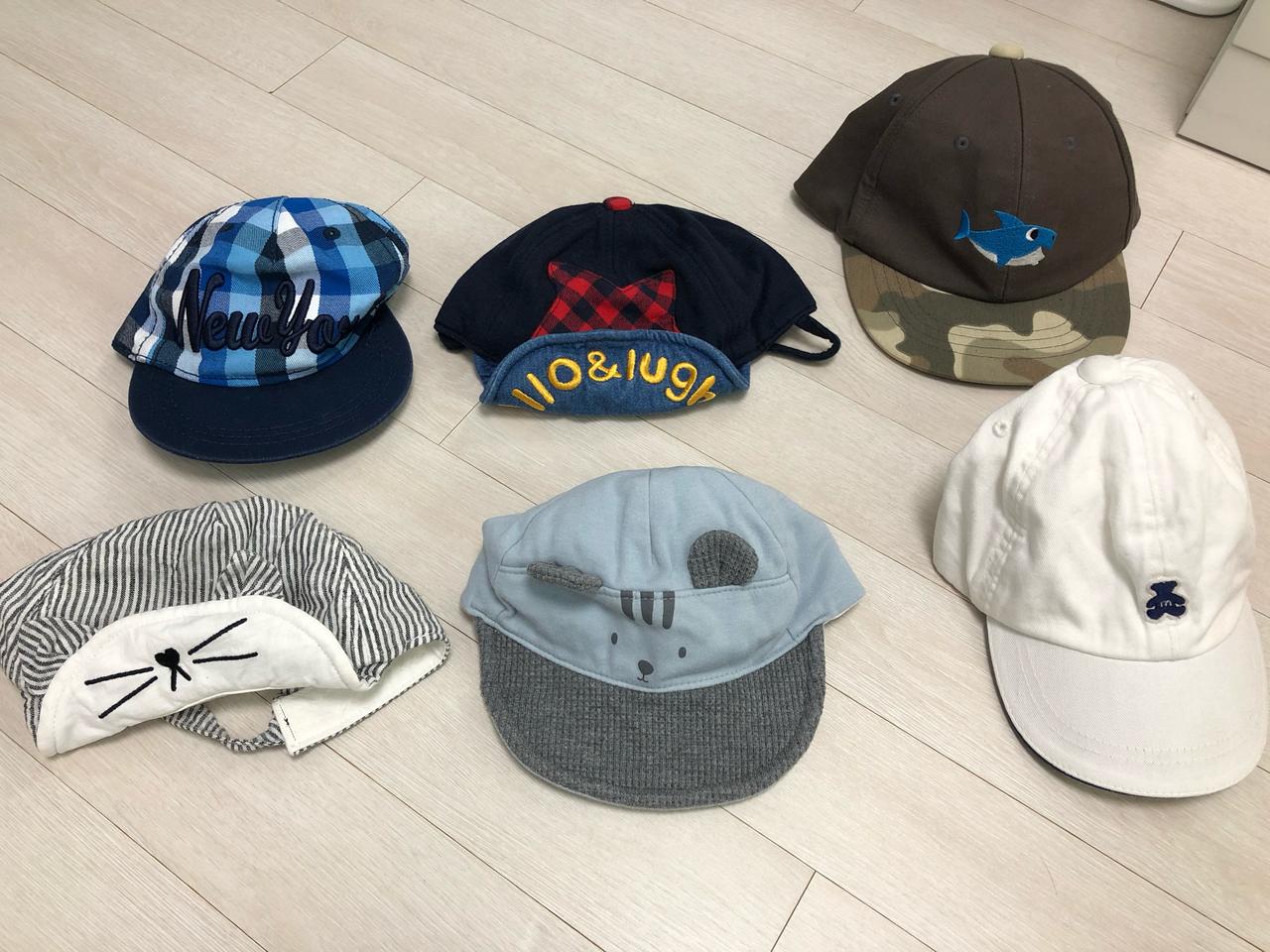 돌전후 아기 모자 6개 일괄