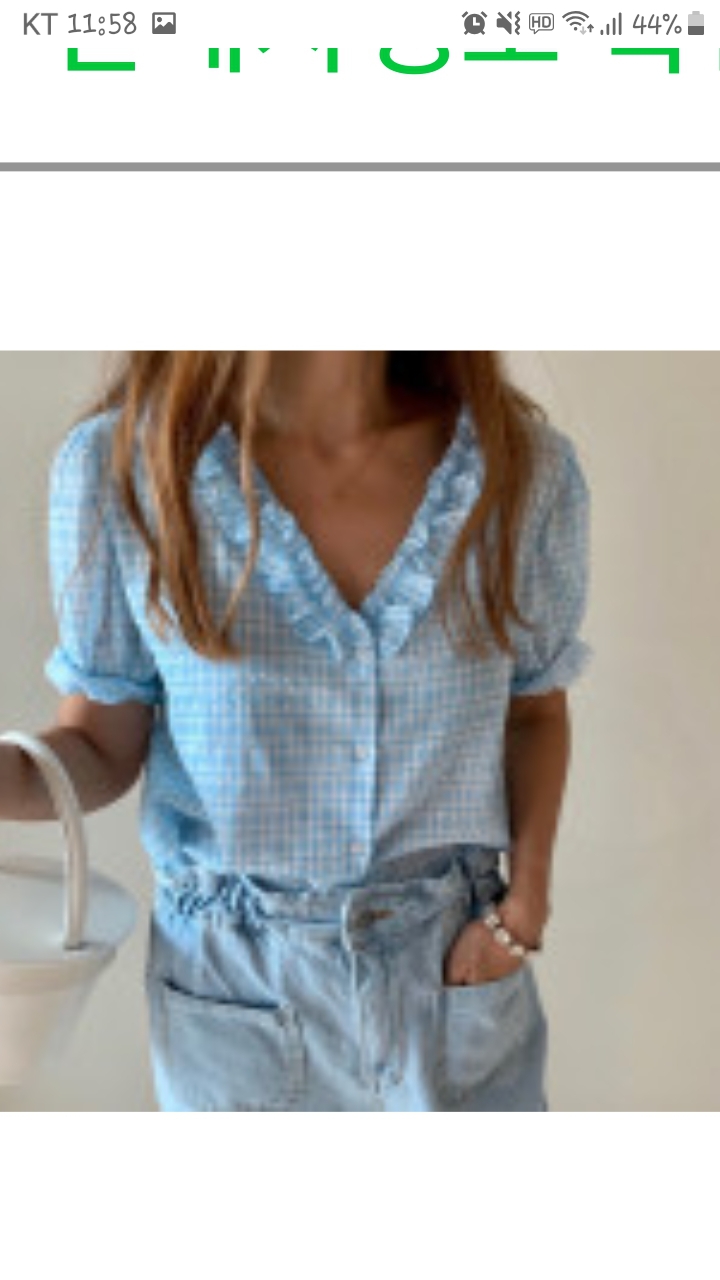 린넨 플리츠 블라우스