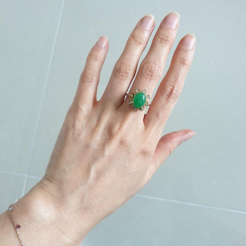 꽃모양 원석반지