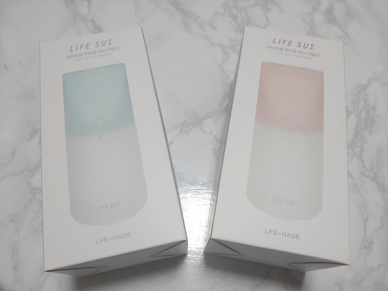 라이프썸 무드등 미니 가습기 + 리필3p (미개봉)