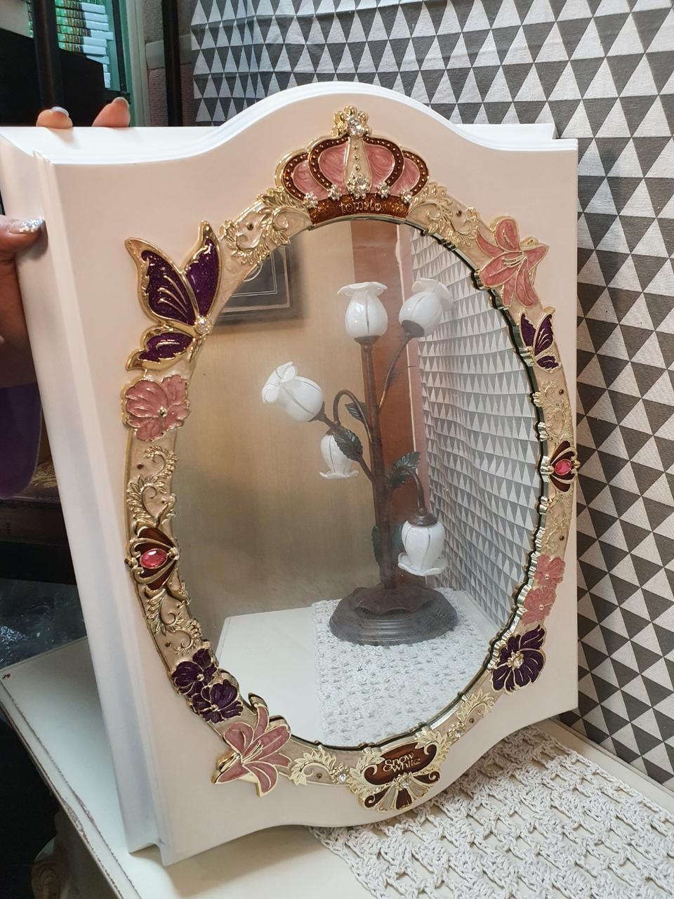 엔틱 화이트거울 벽거울주얼리장식