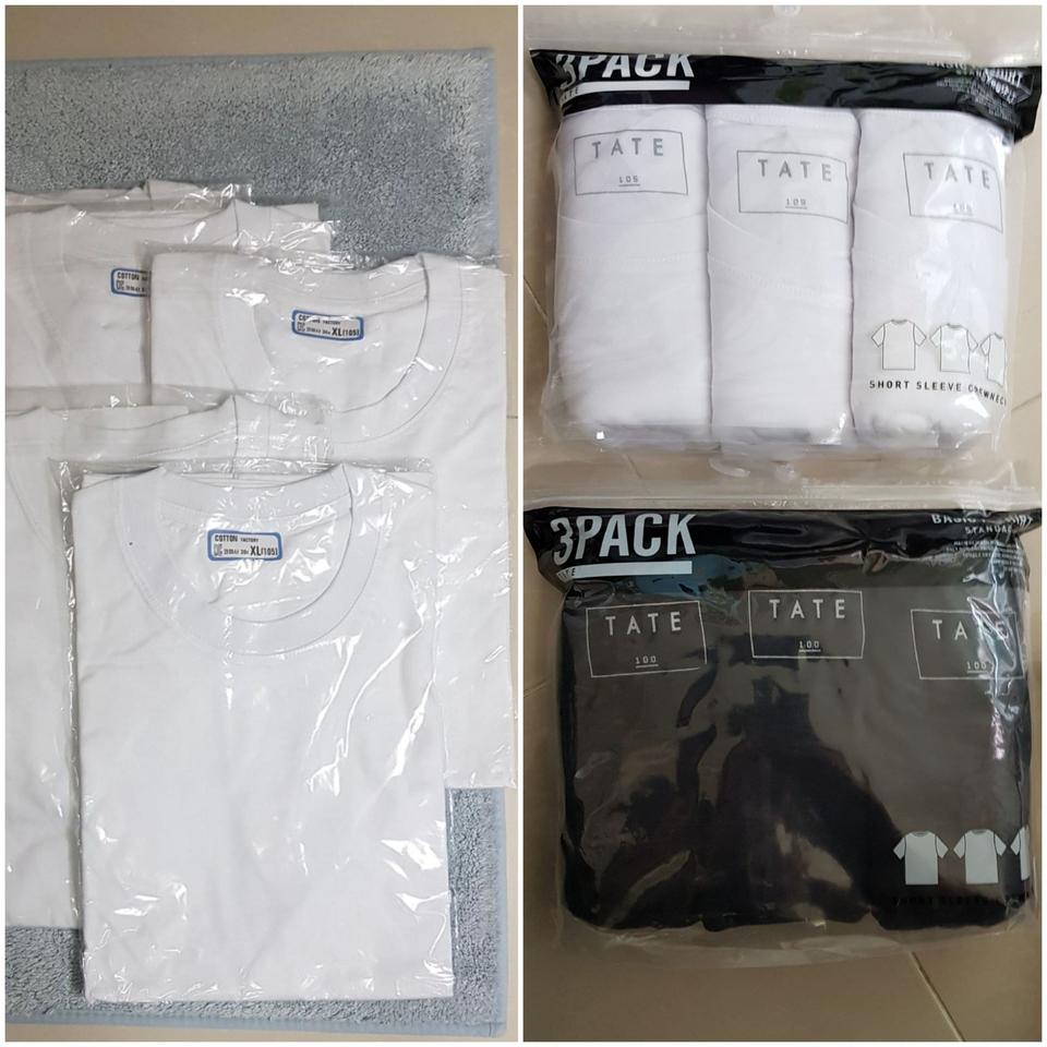 테이트 3PACK(105) 화이트/블랙       흰티5장-11.000원