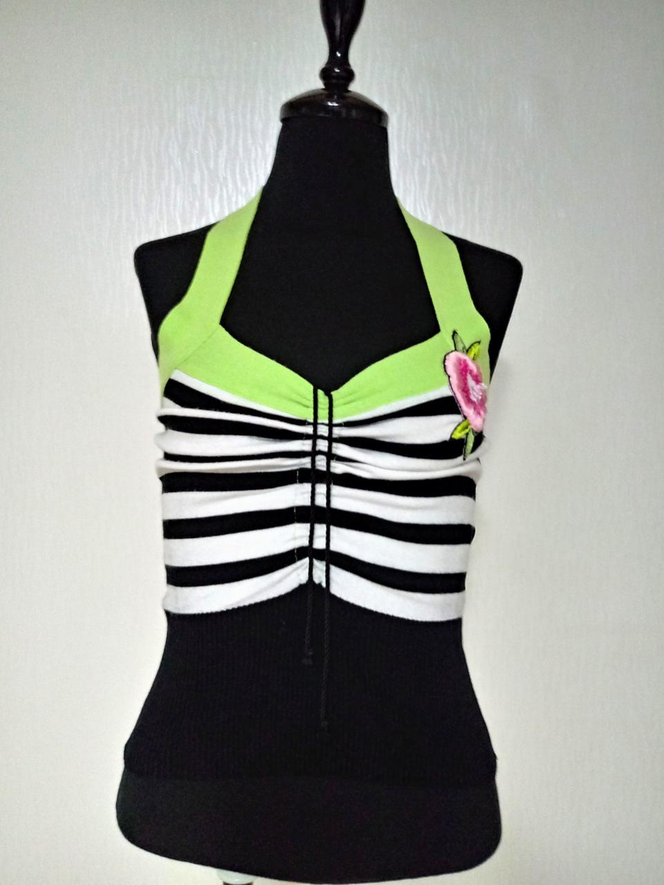 (이태리 수입/새상품)여성 홀터넥니트티/44 55 66/여자세미크롭탑