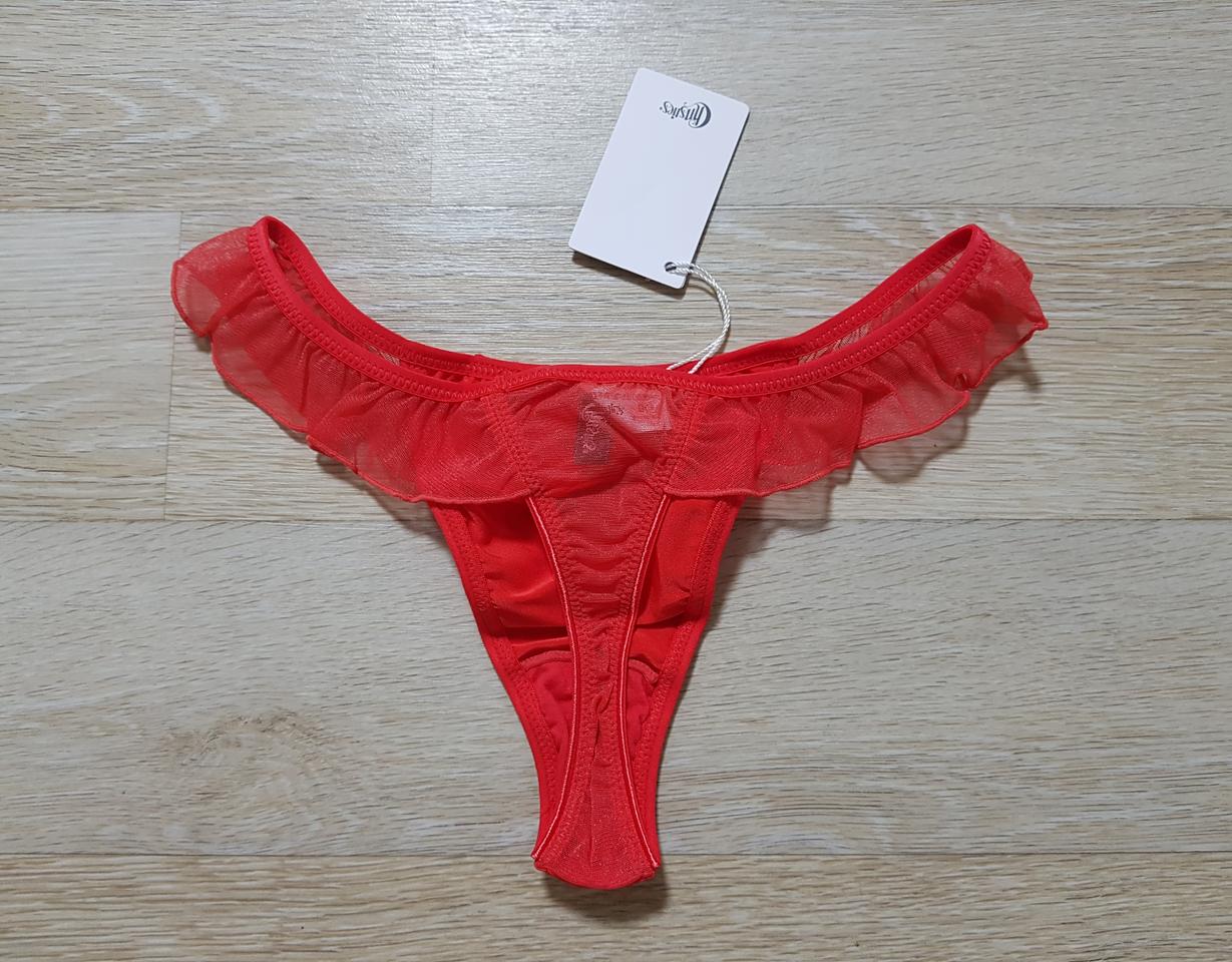 레이스 실크촉감 티팬티 90