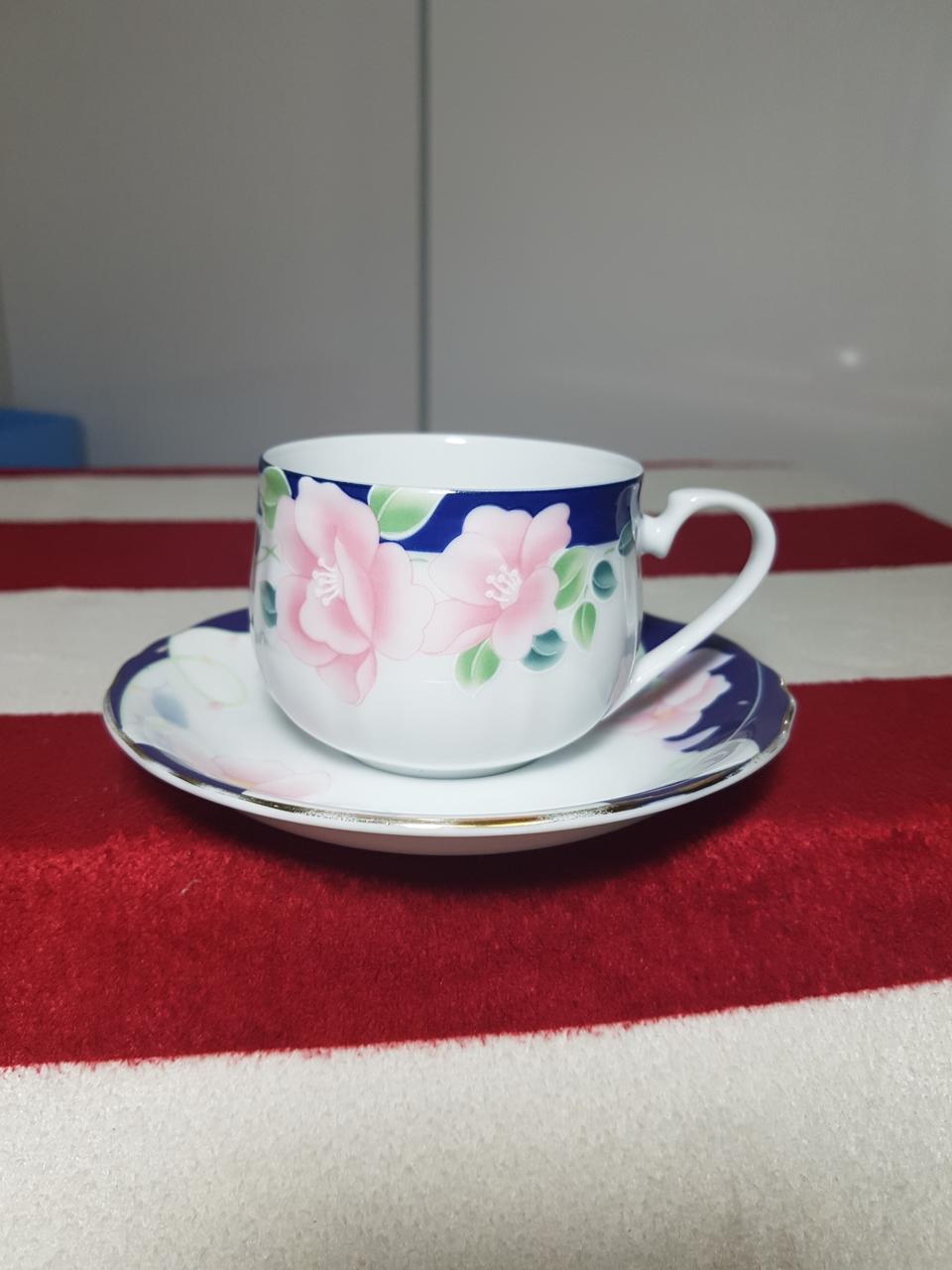 밀양도자기 오래전 빈티지 이쁜 커피잔셋입니다