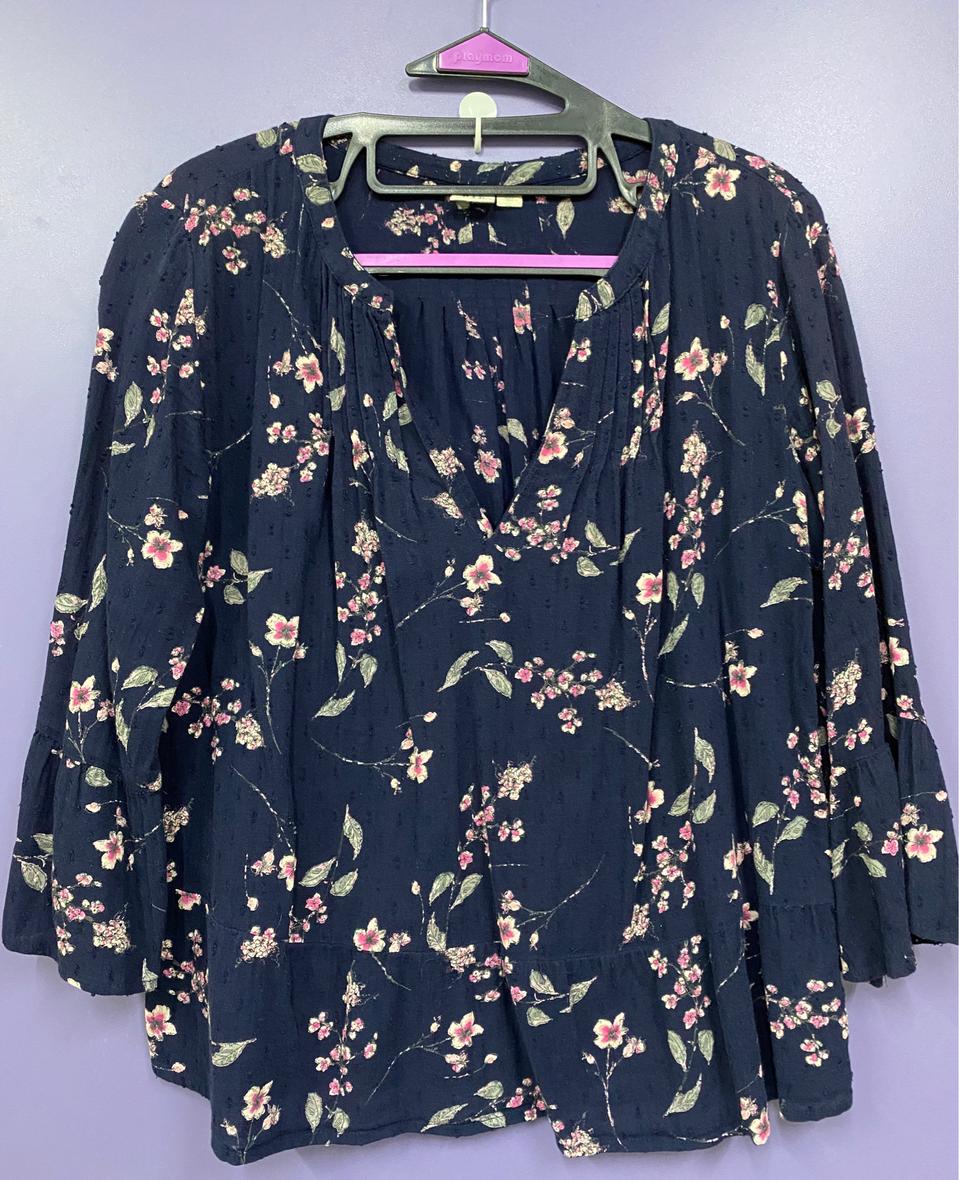 갭 GAP 7부 소매 블라우스