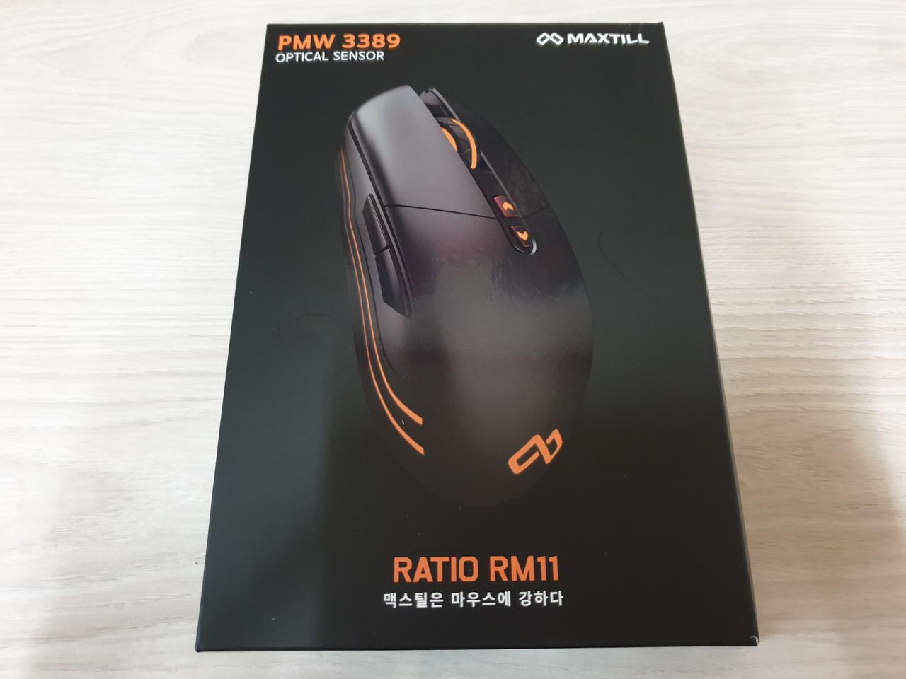 맥스틸 RATIO RM11 PMW3389 게이밍 마우스(택포3.3만)