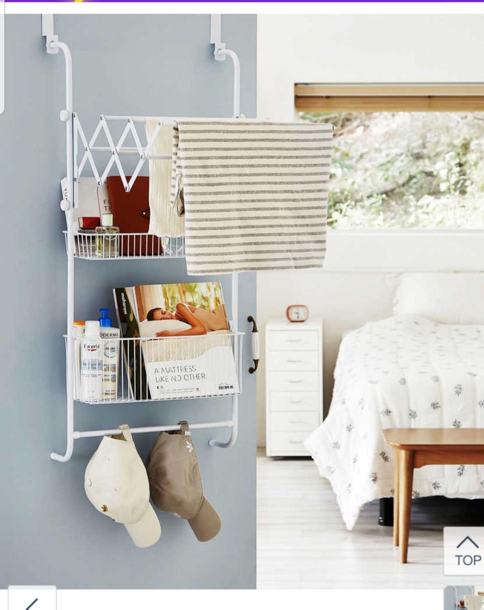 노바리빙 문걸이 수납 빨래건조대