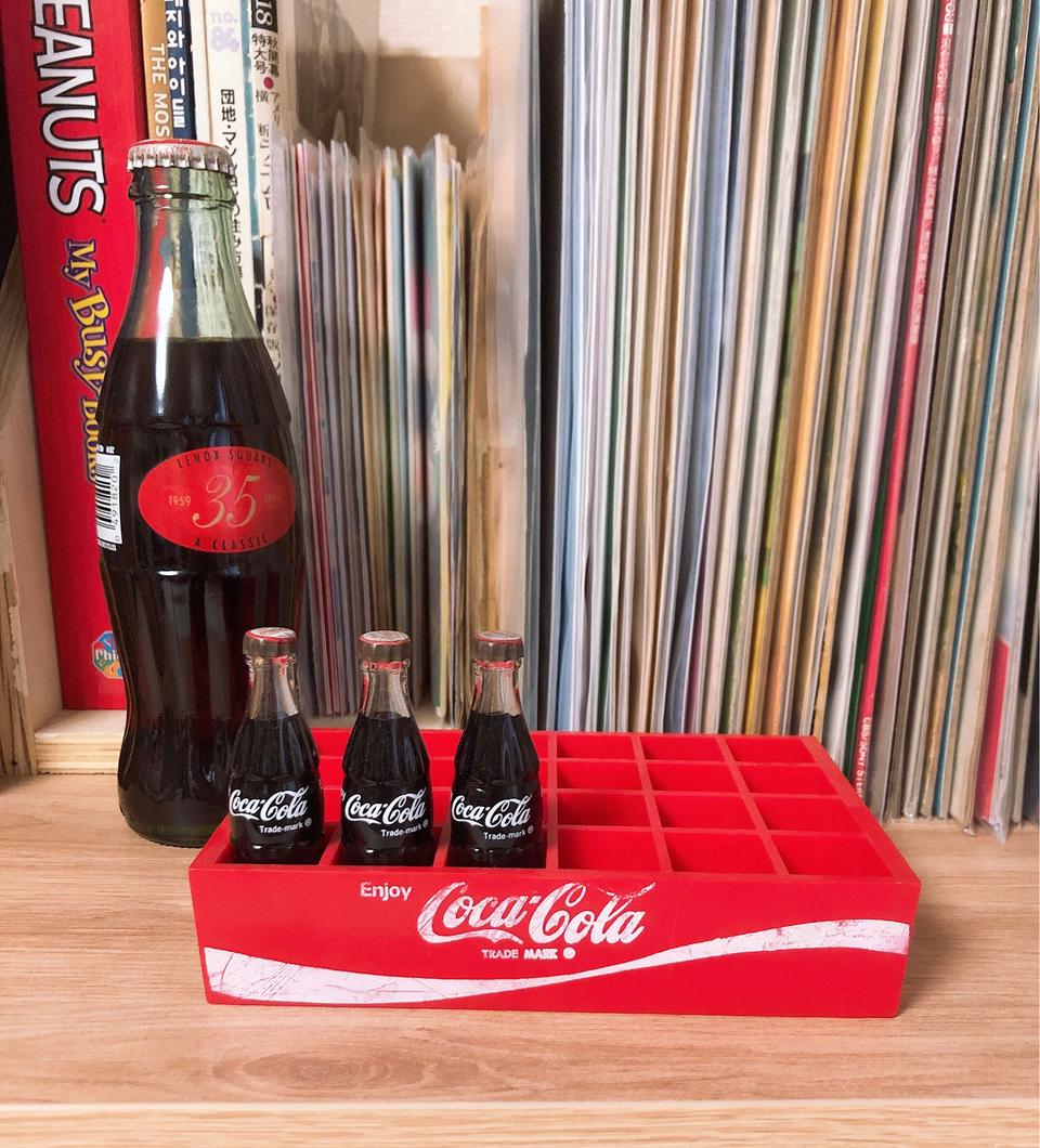 코카콜라 미니어쳐 유리보틀 & 박스