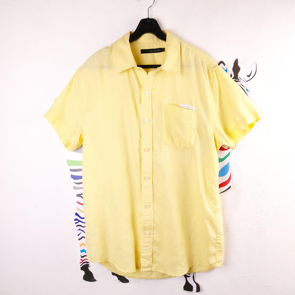 CK 캘빈클라인 솔리드 마 셔츠 L사이즈