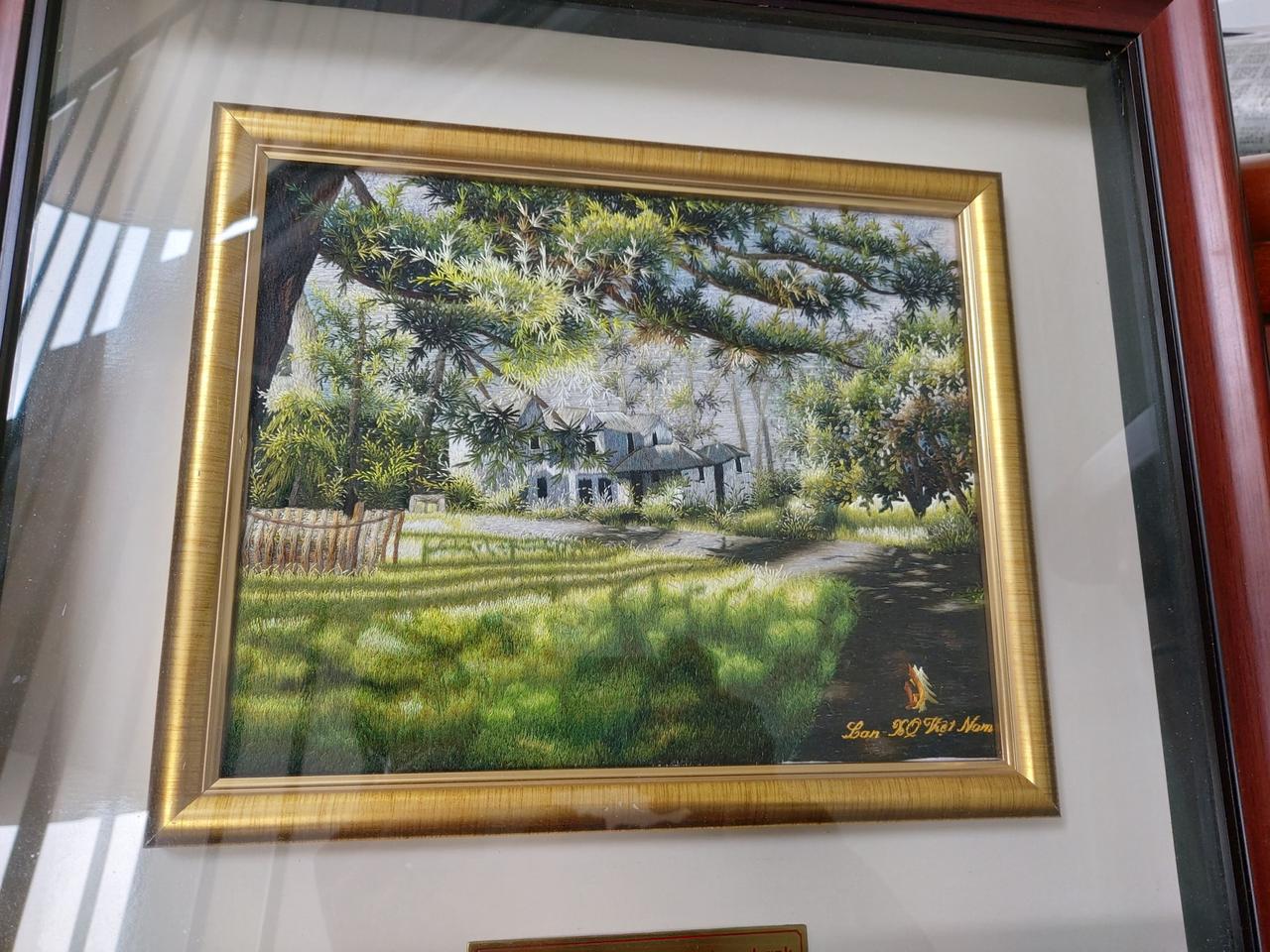 이쁜자수,자수그림,풍경자수화,자수액자,쉼자수