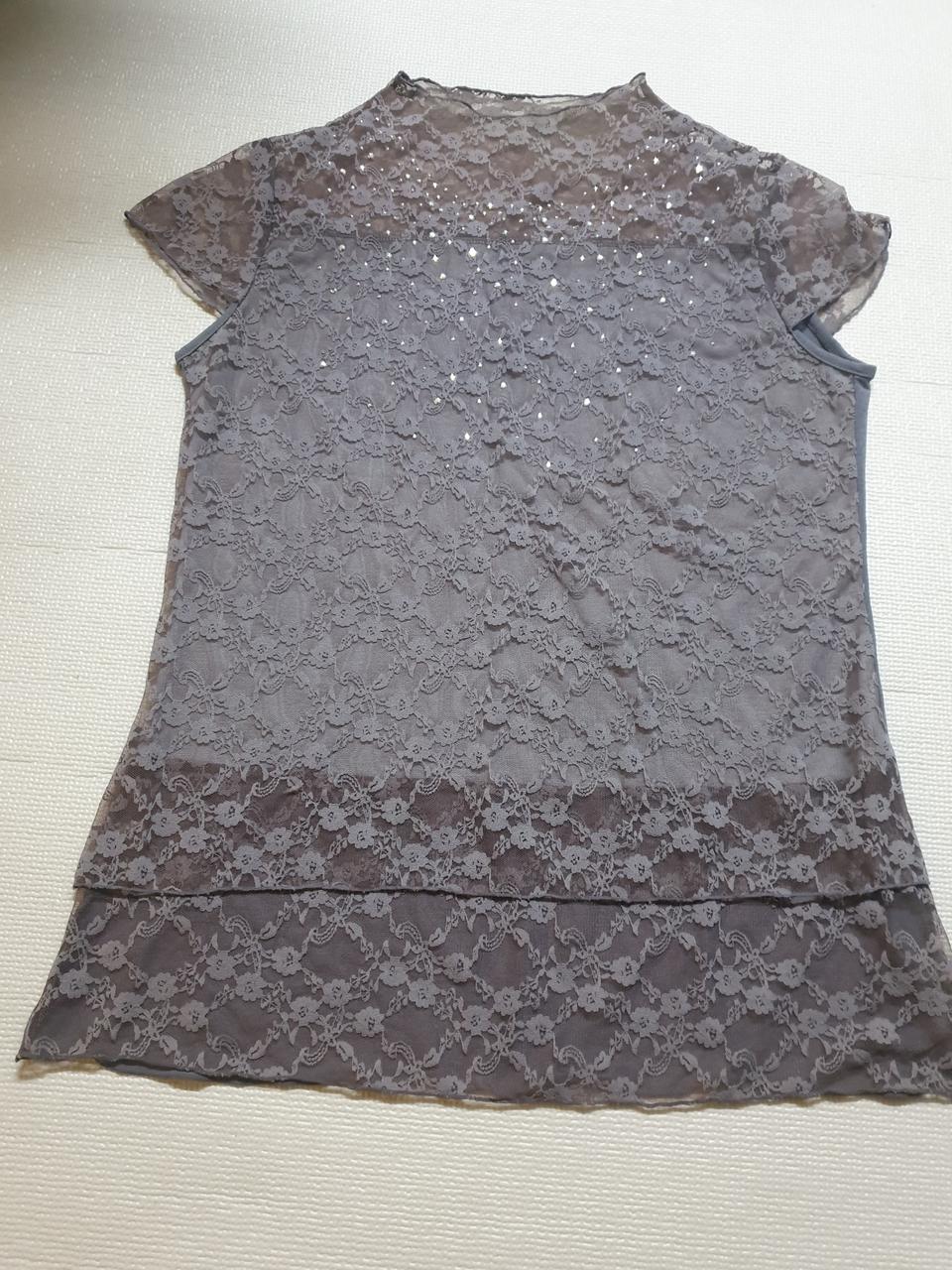 시스루큐빅 반팔티셔츠