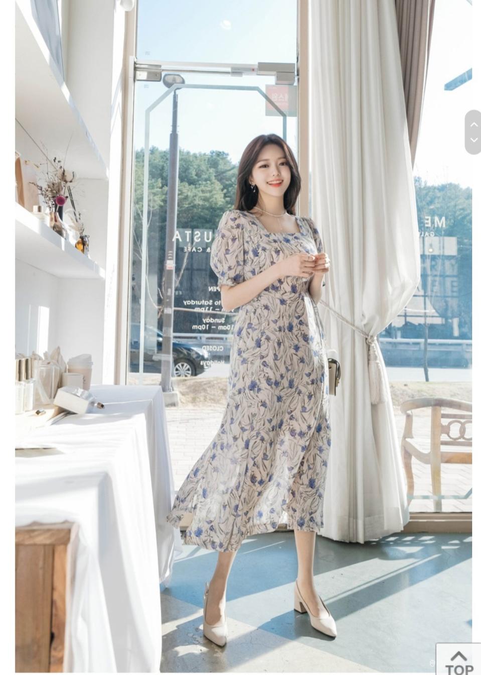 스퀘어넥 원피스