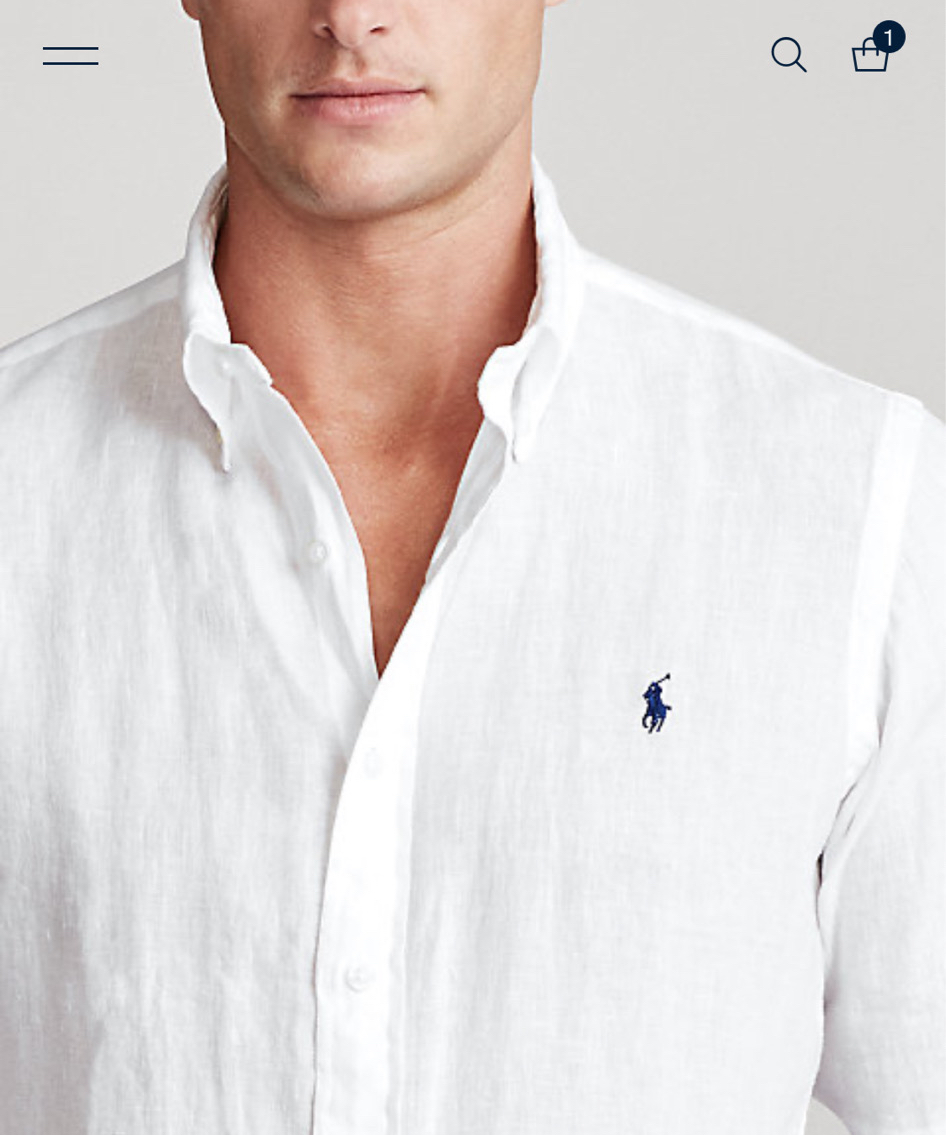 (1회착용) 정품 폴로 랄프로렌 린넨셔츠 클래식핏 M사이즈