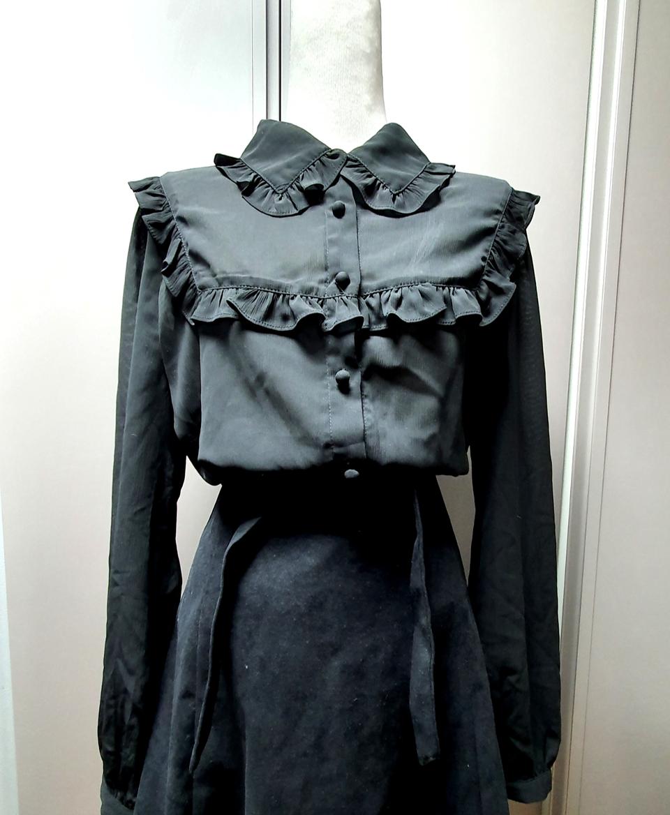 블랙 쉬폰 원피스