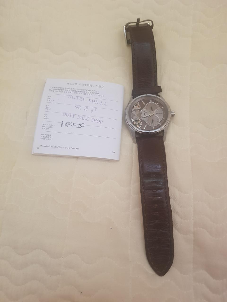 파슬코리아 가죽밴드 오토매틱시계