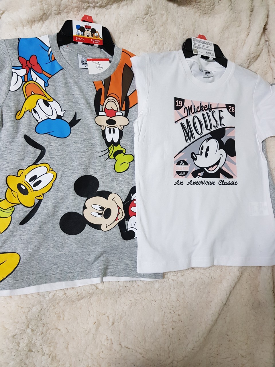 디즈니미키  마우스반팔정품  2종세트