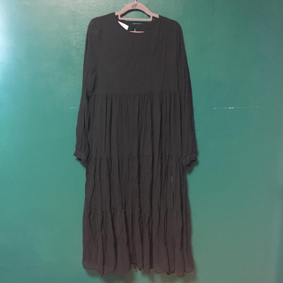 블랙 쉬폰 롱 원피스