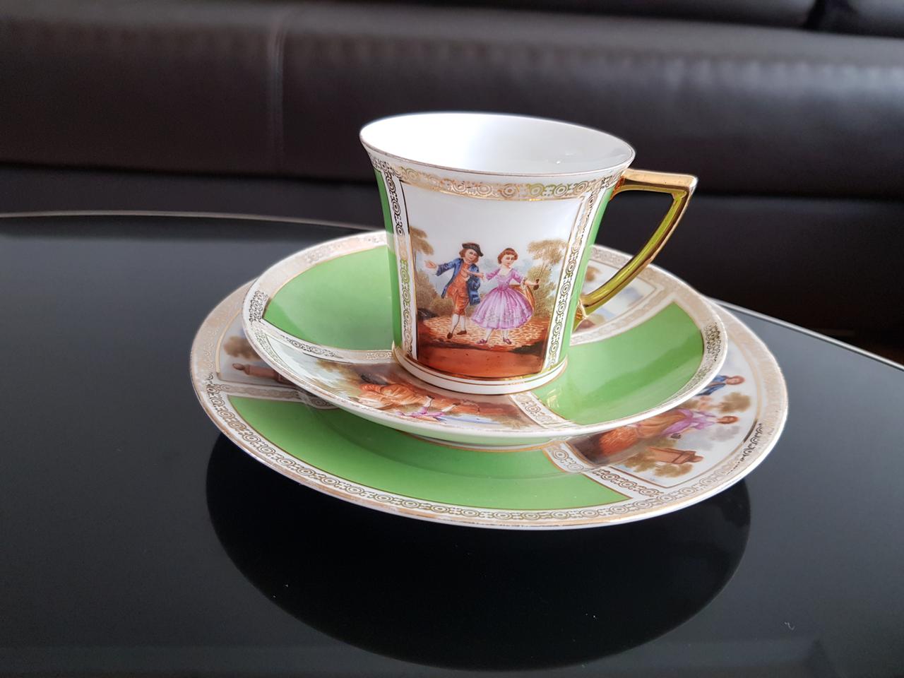 명화트리오 찻잔