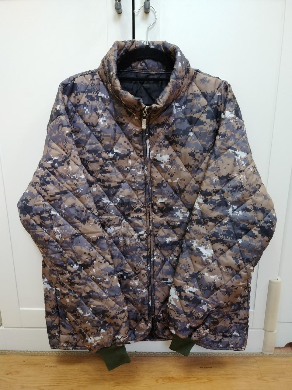 남성 디지털 그린 깔깔이 패딩 점퍼 XXL 새제품 6천