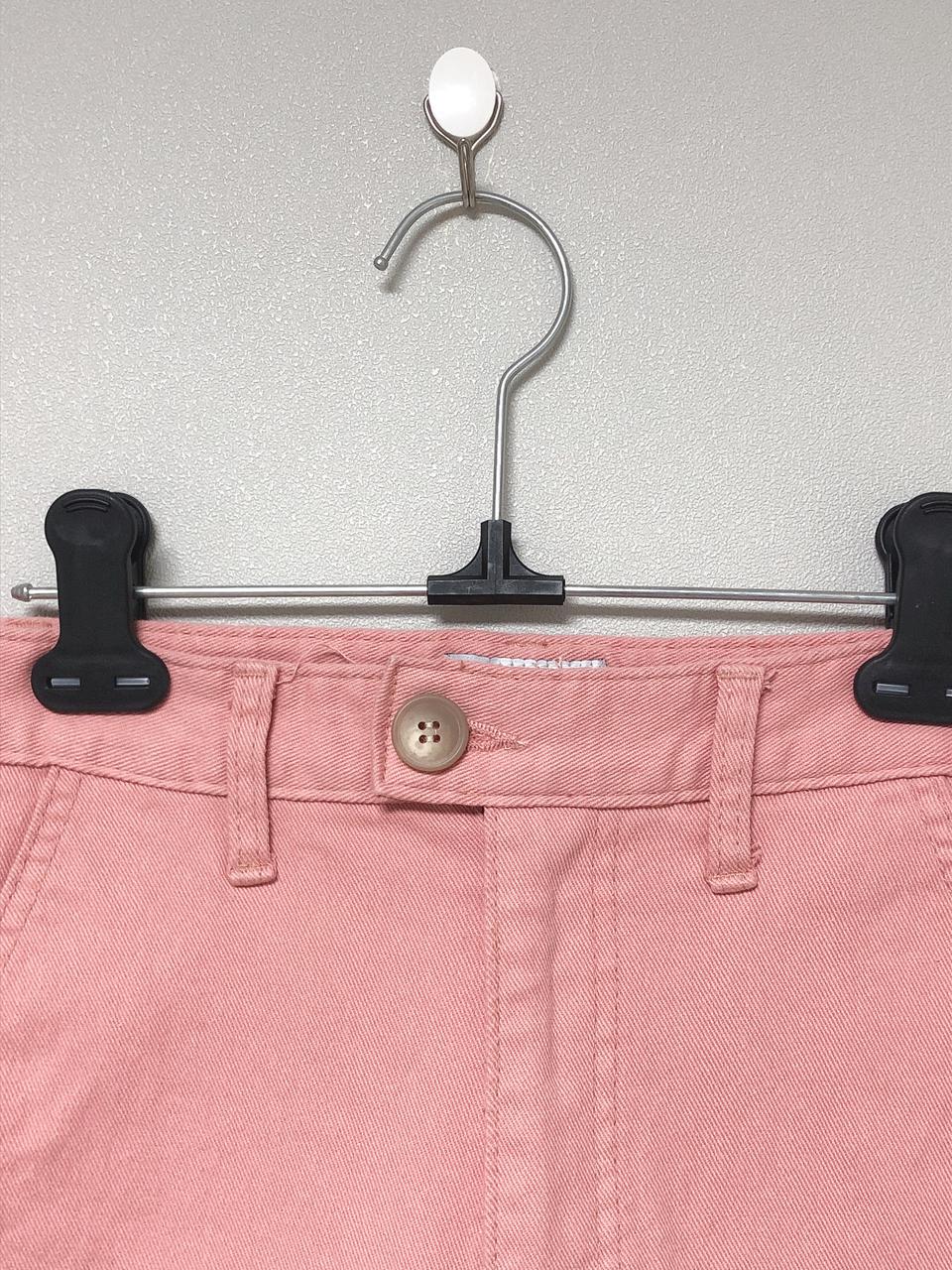 (S) 레직기 면 일자 바지 팬츠 핑크 한번 착용