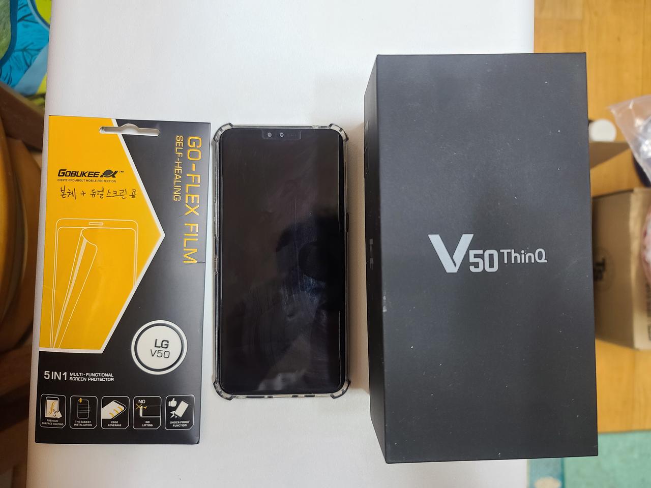 LG V50 (V500) 블랙 128GB 듀얼스크린+풀구성품 팝니다.