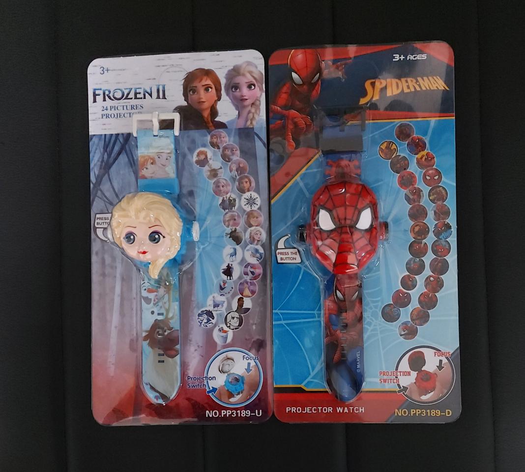 <<엘사 스파이더맨 빔시계>>