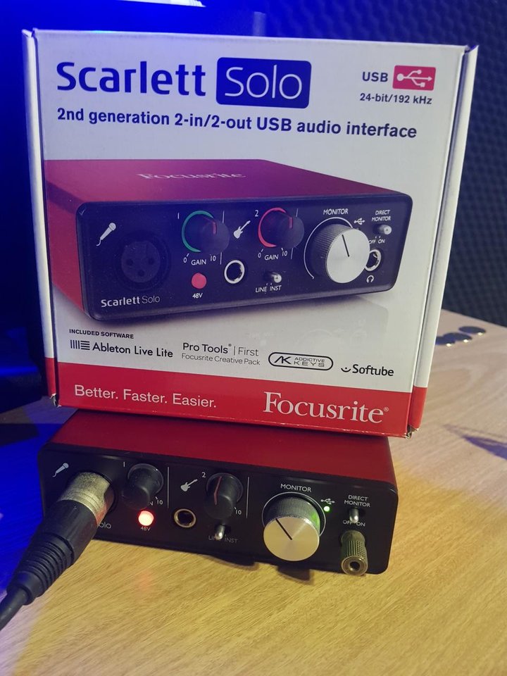 스칼렛 솔로 2세대 오디오 인터페이스 풀박스 판매합니다 | 세컨웨어 스칼렛 솔로 2세대 오디오 인터페이스 풀박스 판매합니다 | 세컨웨어