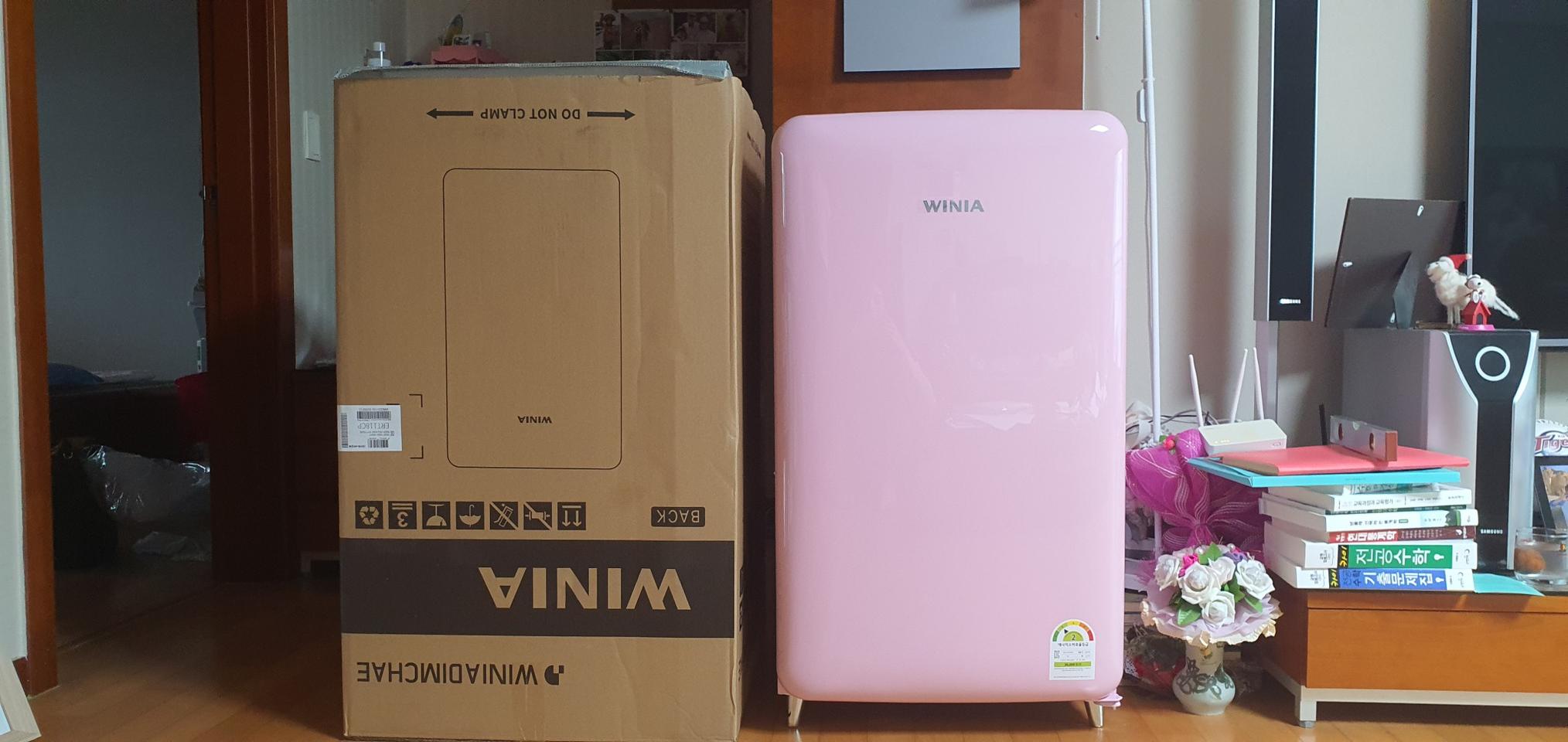 [광주][새상품] 위니아 딤채 핑크 미니 냉장고