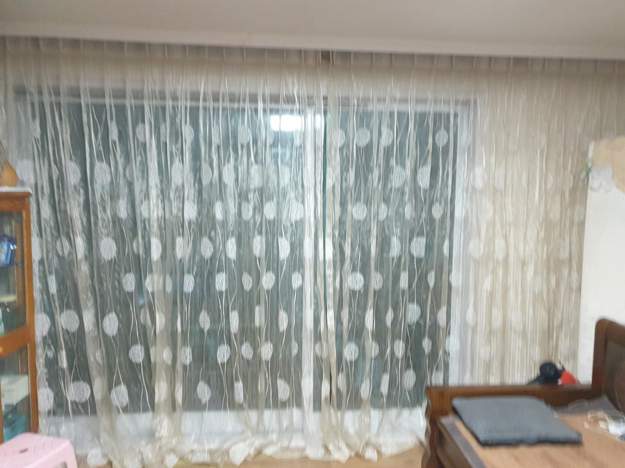 레일 자수 커튼한세트388-238