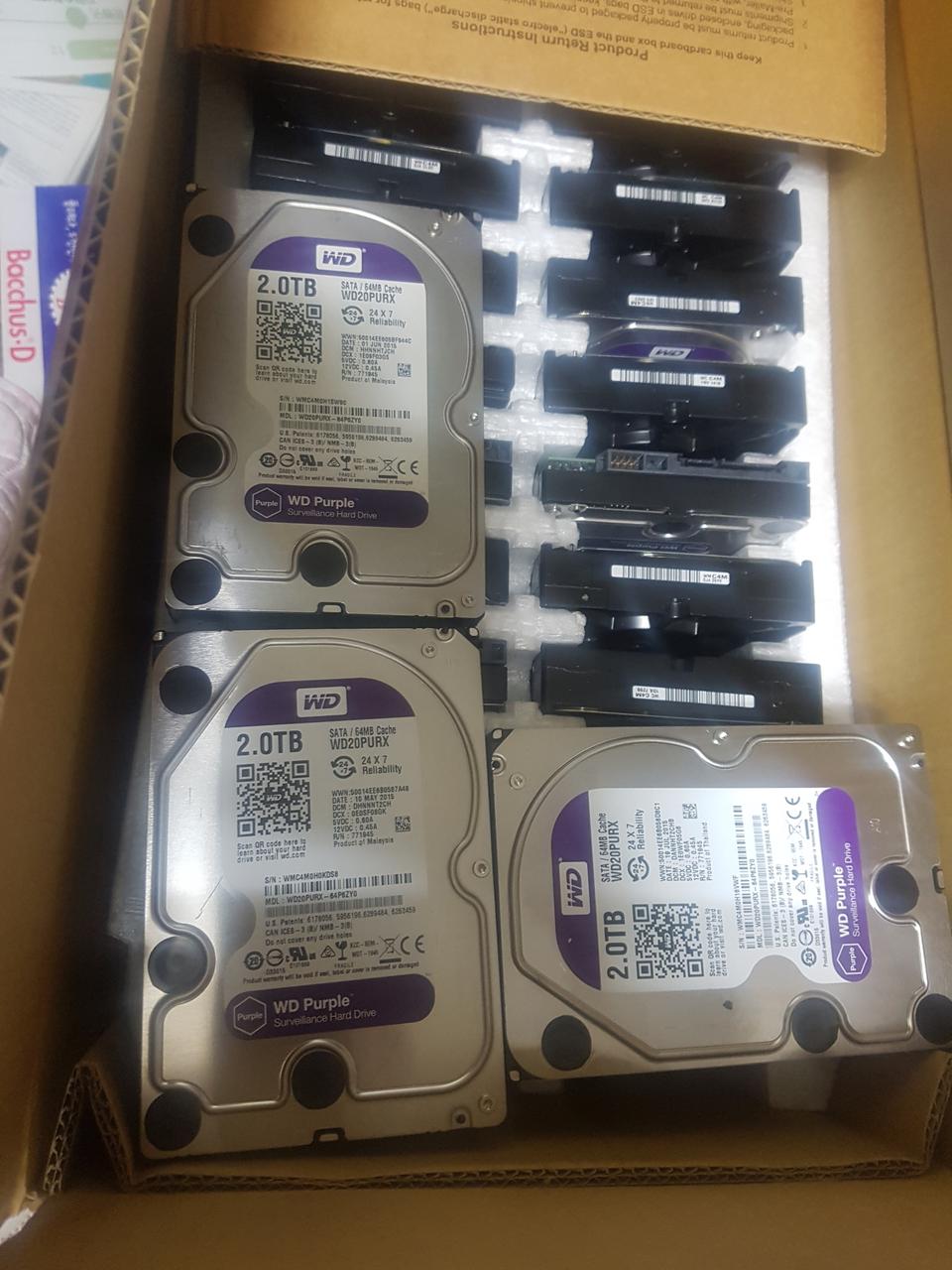 [행복소마켓님 결제용] 웨스턴디지털 WD 퍼플 WD20PURX 2테라 2