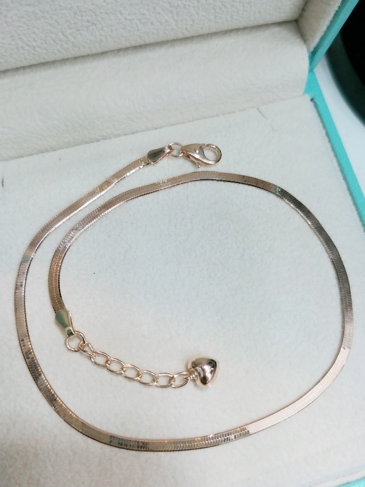 14k 2mm 스네이크 발찌