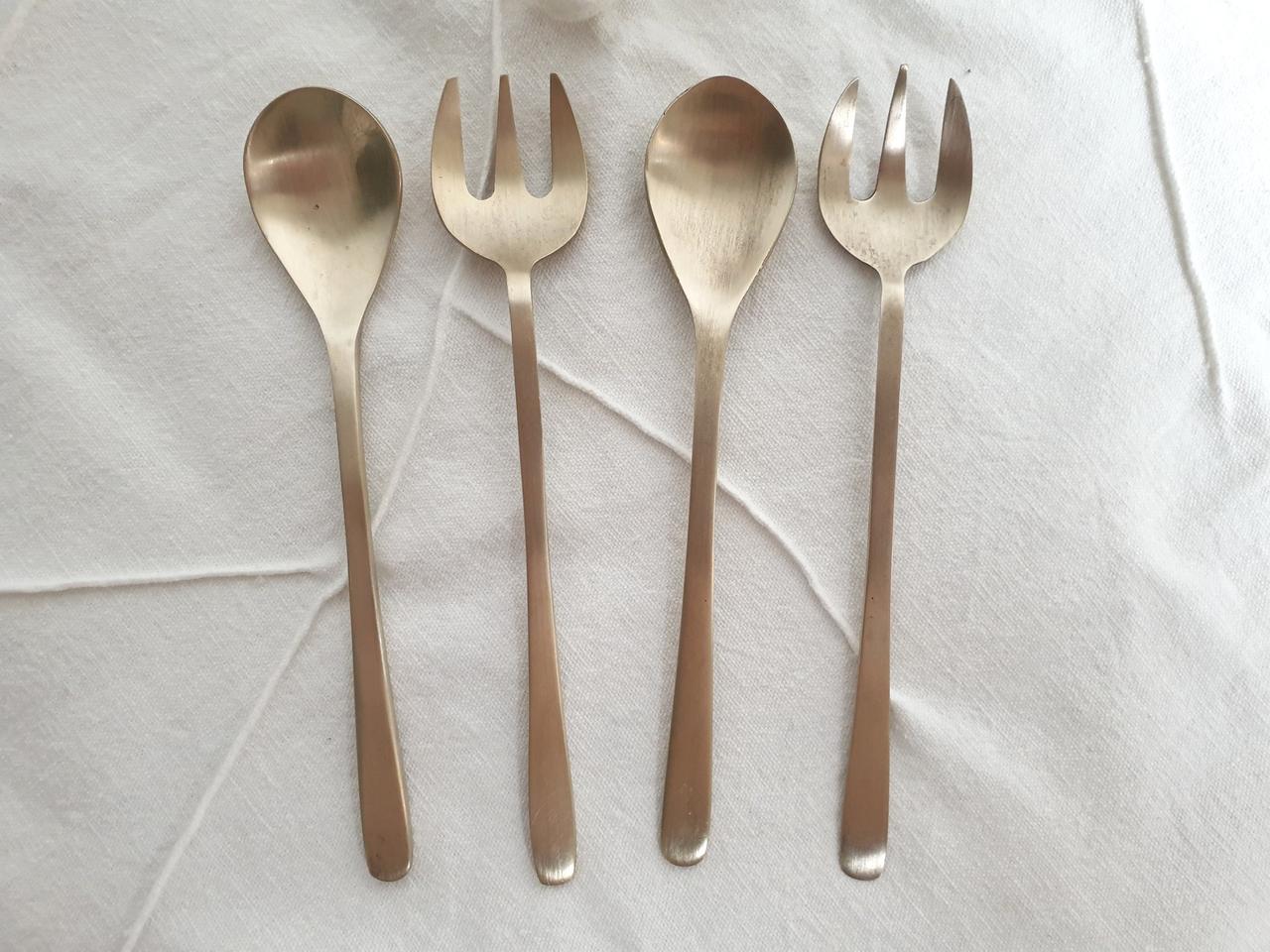 이봉주 유기 납청유기 티포크 티스푼 2세트