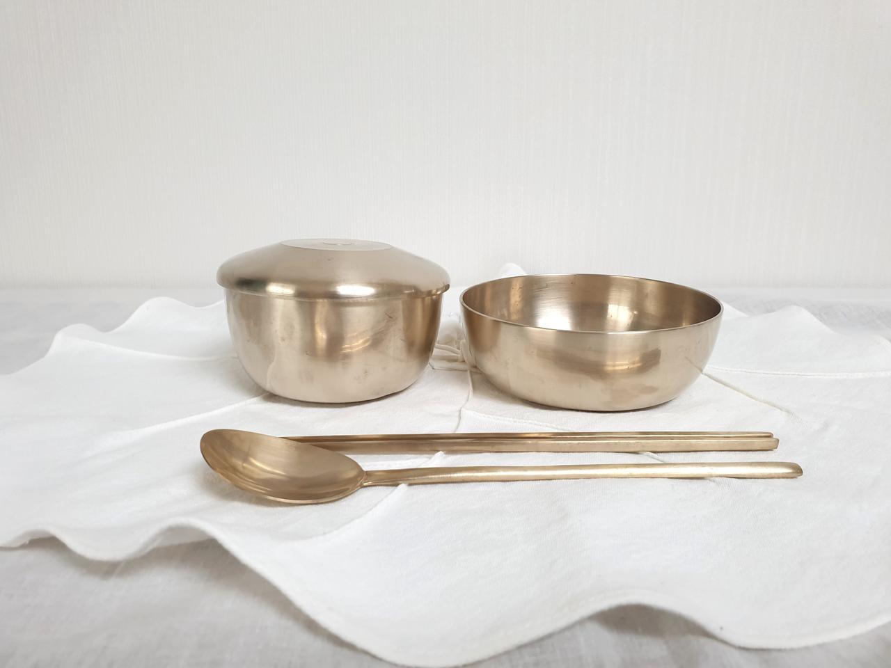 이봉주 유기 1인 식기세트 (수저세트 포함)