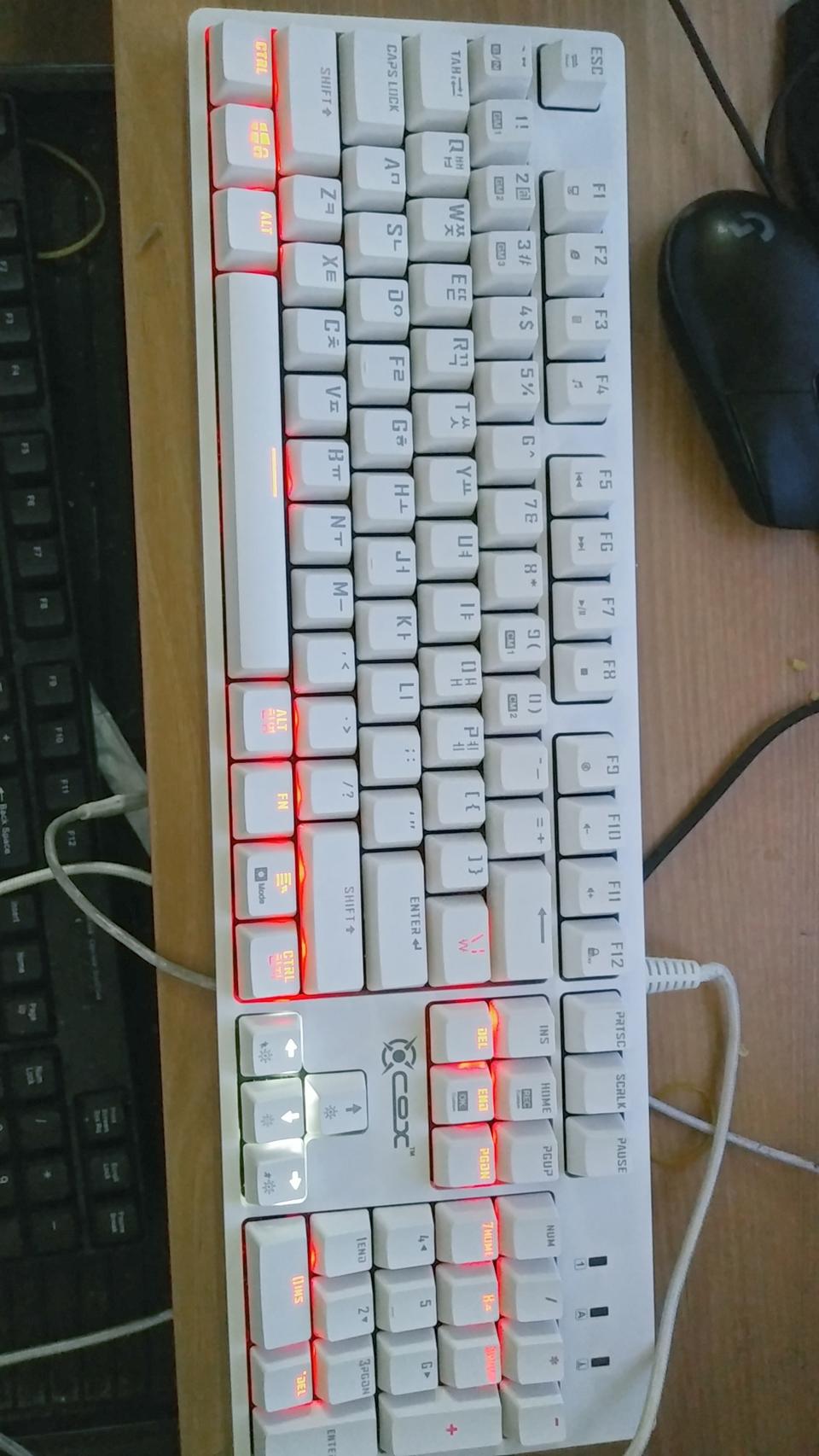 cox ck800 키보드 광축 화이트
