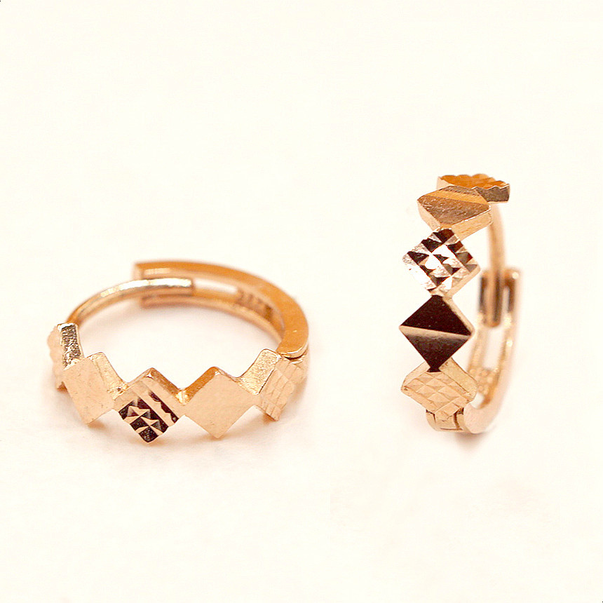 14k 스퀘어컷팅트윈스 귀걸이 (18k주문가능)