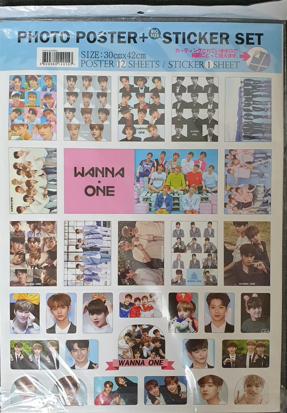 워너원 포토포스터와 스티커 세트