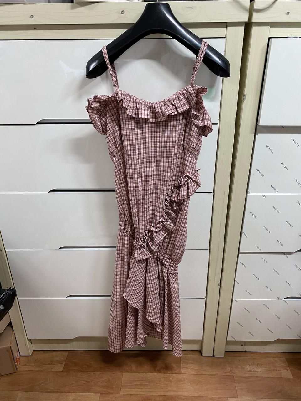 롱체크 원피스**