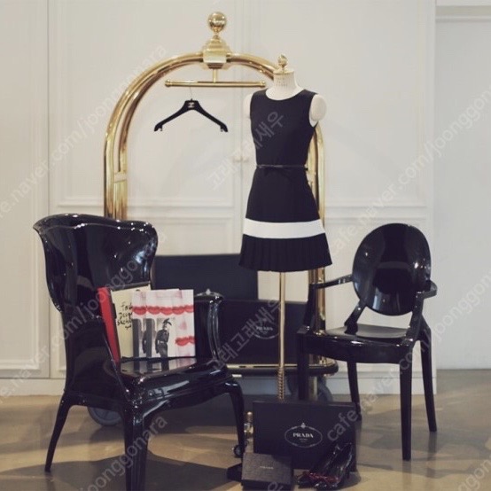 밀크코코아 블랙 미니 원피스