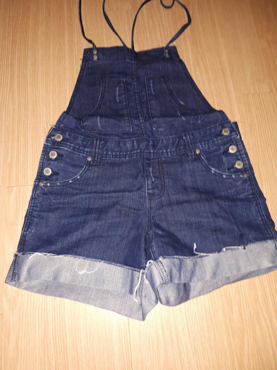 진청 멜빵 반바지