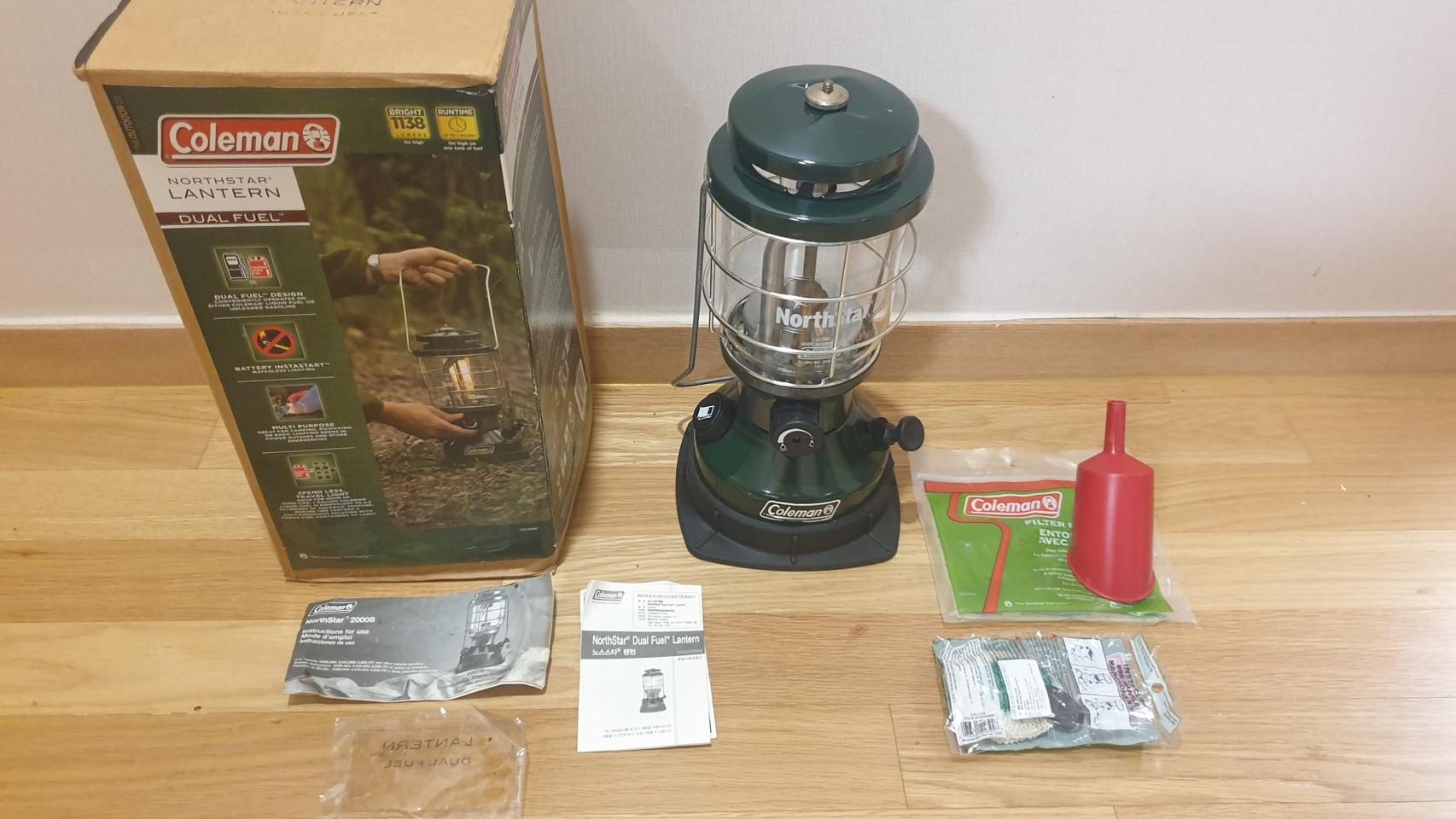 콜맨 노스스타 듀얼퓨얼 가솔린 랜턴