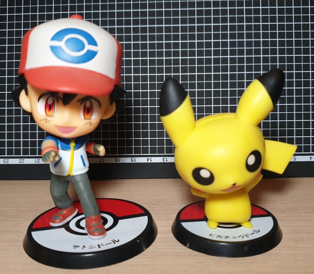 포켓몬스터 피규어 일괄판매 4개 (지우, 피카츄, 나옹이, 리자몽)