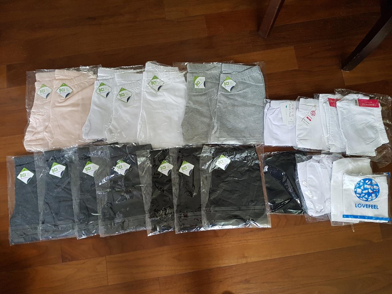 여성 면스판속바지와 인견속바지