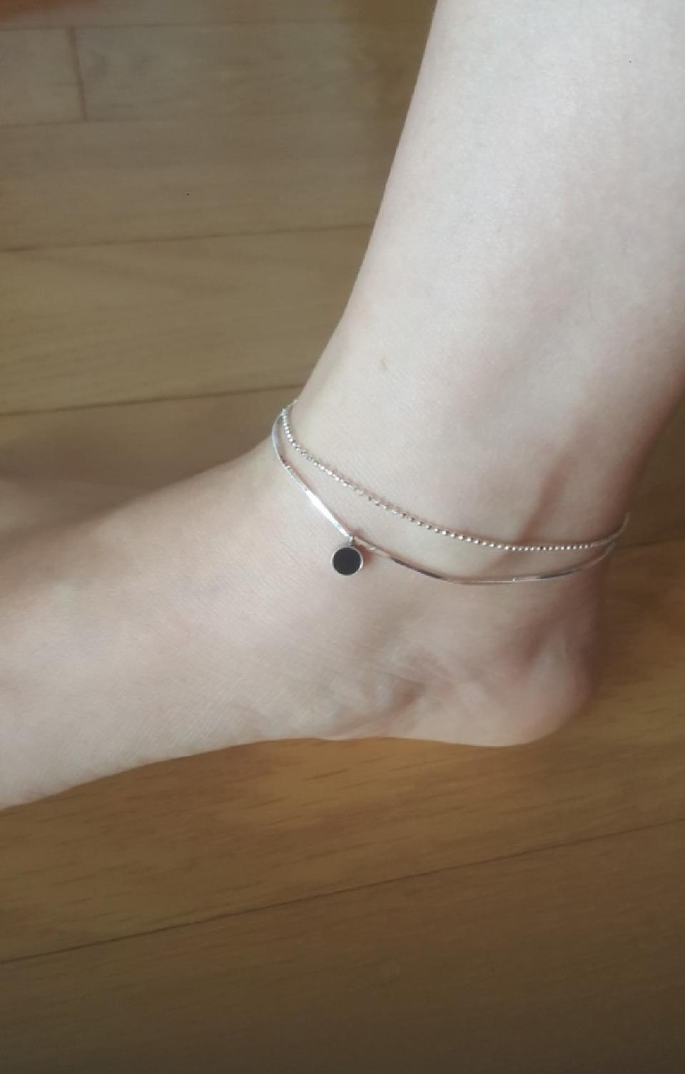 오닉스 두줄 은발찌